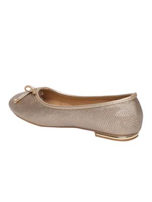 gold pu slip on ballerina - 15237013 - Standard Image - 3