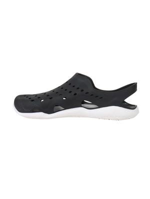 black rubber slip on crocs - 15237446 - Standard Image - 2