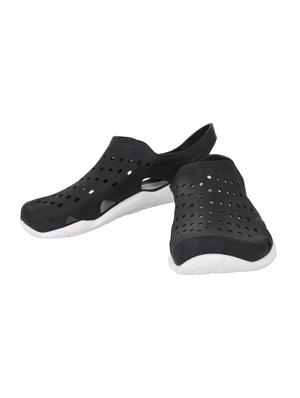 black rubber slip on crocs - 15237446 - Standard Image - 3