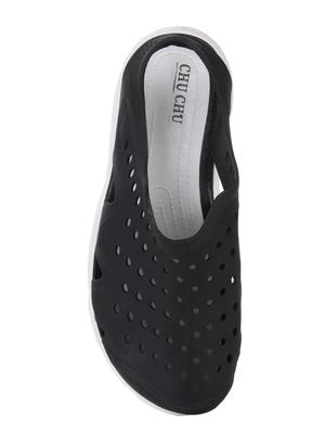 black rubber slip on crocs - 15237446 - Standard Image - 4