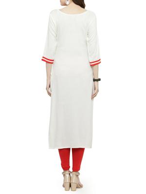 color block straight kurta - 15238186 - Standard Image - 3