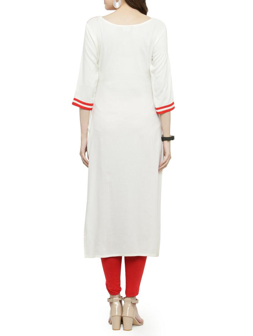 color block straight kurta - 15238186 - Zoom Image - 3