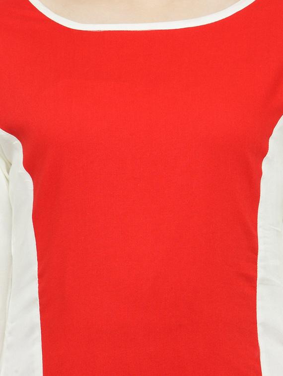 color block straight kurta - 15238186 - Zoom Image - 4
