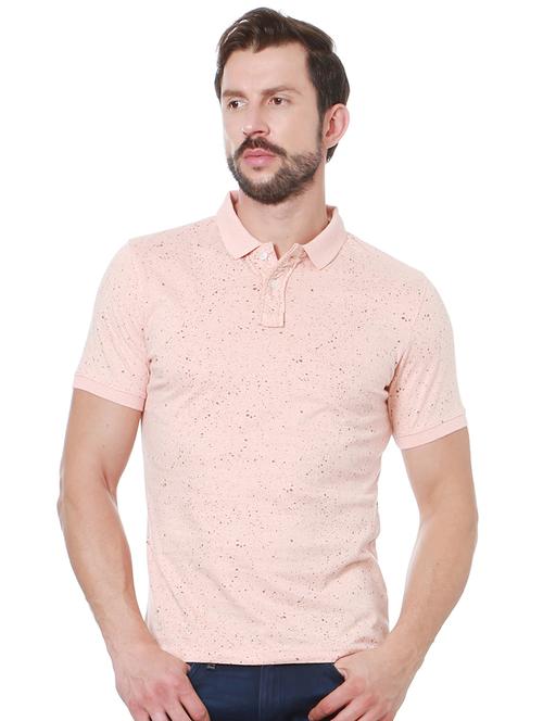 peach cotton all over print t-shirt - 15238488 - Standard Image - 1