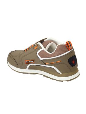 brown leatherette sport shoe - 15238574 - Standard Image - 3
