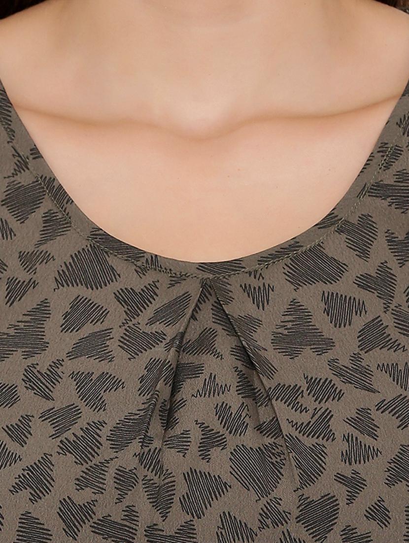 green printed sleeveless top - 15238843 - Zoom Image - 4