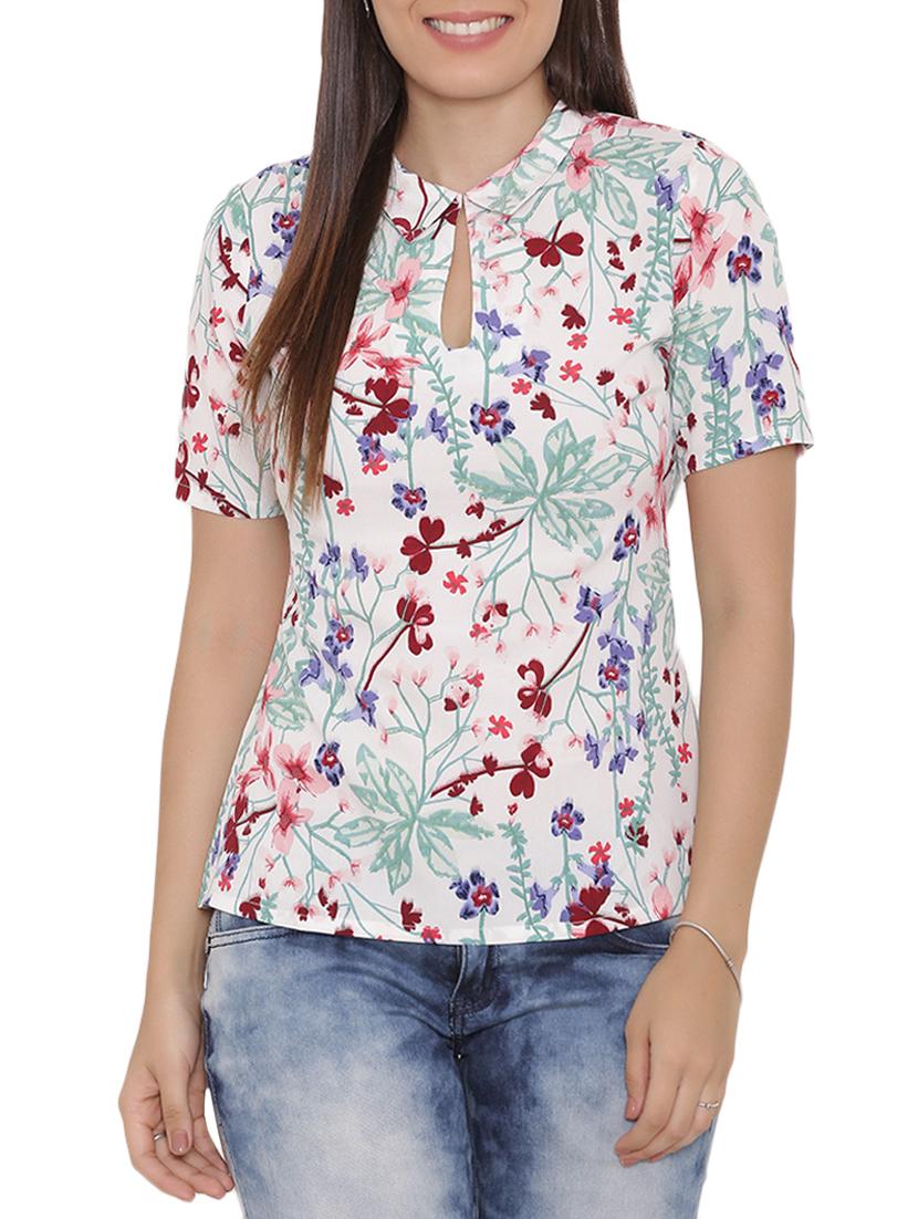 white printed top - 15238856 - Zoom Image - 1