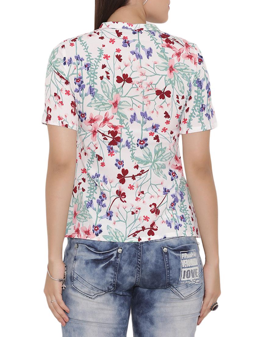 white printed top - 15238856 - Zoom Image - 3