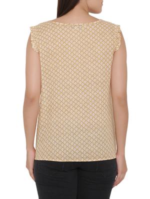 yellow printed cotton top - 15238863 - Standard Image - 3