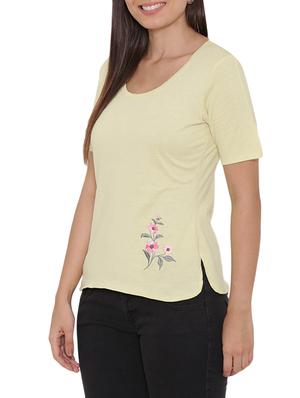 solid yellow jersey top - 15238867 - Standard Image - 2