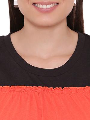 orange solid jersey top - 15238873 - Standard Image - 4