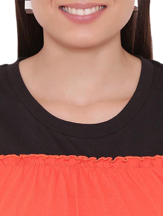 orange solid jersey top - 15238873 - Zoom Image - 4