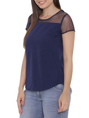 navy blue polka dotted top - 15238875 - Standard Image - 2