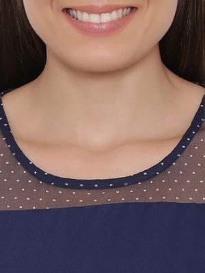 navy blue polka dotted top - 15238875 - Standard Image - 4