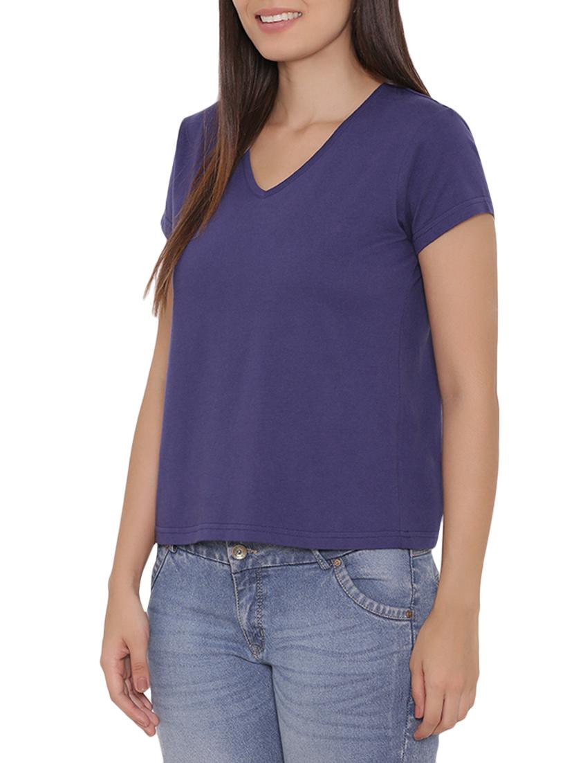 navy blue jersey top - 15238878 - Zoom Image - 2