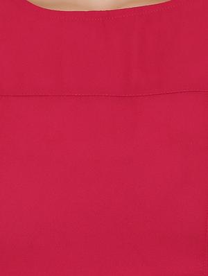 pink solid crepe top - 15238882 - Standard Image - 4