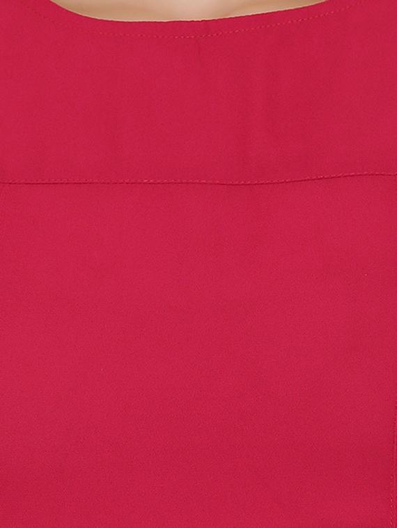 pink solid crepe top - 15238882 - Zoom Image - 4