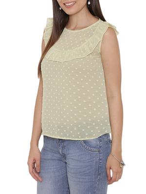 yellow chiffon top - 15238884 - Standard Image - 2