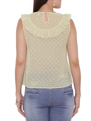 yellow chiffon top - 15238884 - Standard Image - 3