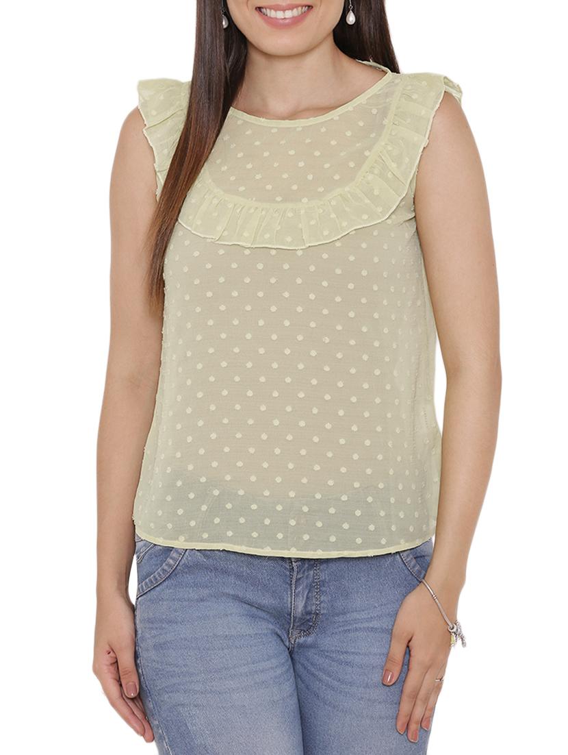yellow chiffon top - 15238884 - Zoom Image - 1