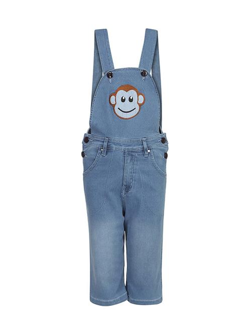 blue cotton blend dungaree - 15238901 - Standard Image - 1