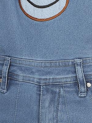 blue cotton blend dungaree - 15238901 - Standard Image - 3