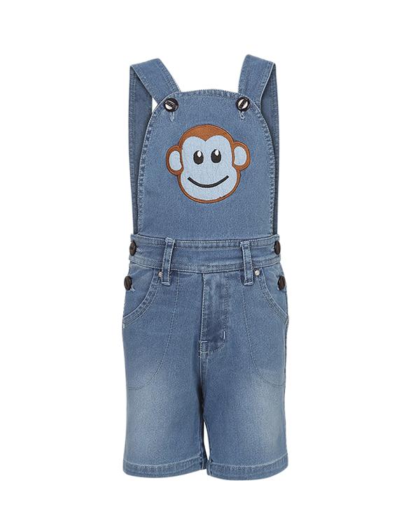 blue cotton blend dungaree - 15238904 - Zoom Image - 1