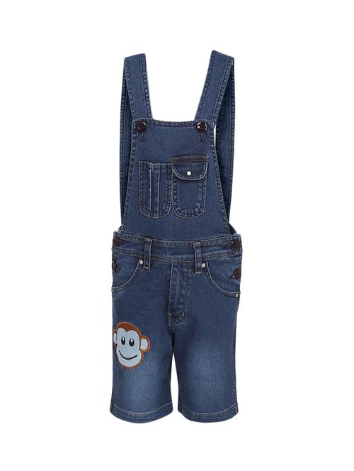 blue cotton blend dungaree - 15238905 - Standard Image - 1