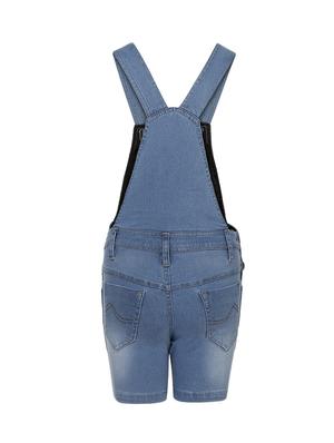 blue cotton blend dungaree - 15238906 - Standard Image - 2