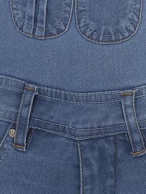 blue cotton blend dungaree - 15238906 - Standard Image - 3