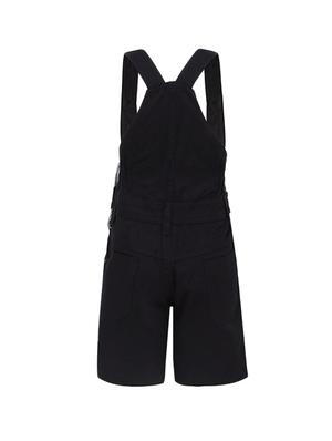 black cotton blend dungaree - 15238907 - Standard Image - 2
