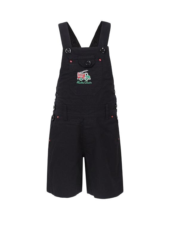 black cotton blend dungaree - 15238907 - Zoom Image - 1