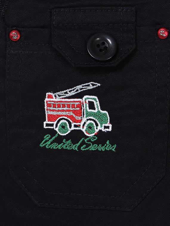black cotton blend dungaree - 15238907 - Zoom Image - 3