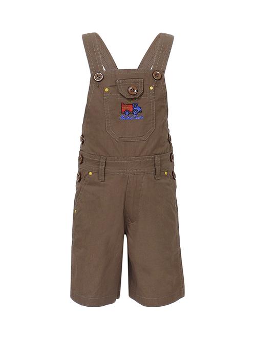brown cotton dungaree - 15238910 - Standard Image - 1