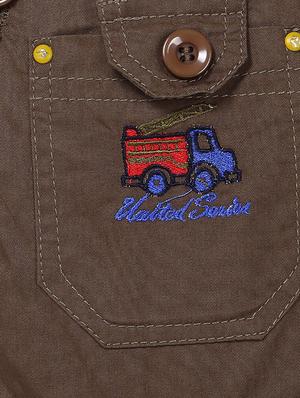 brown cotton dungaree - 15238910 - Standard Image - 3