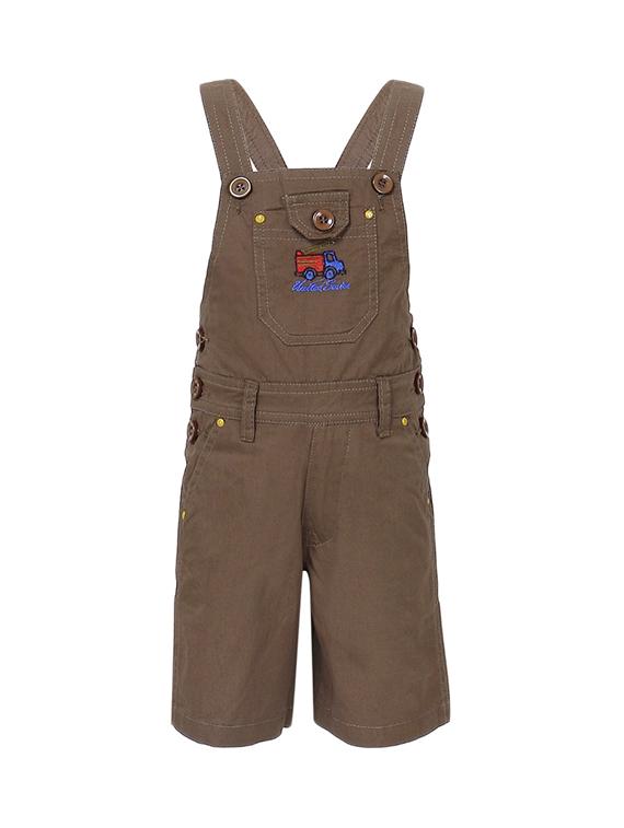 brown cotton dungaree - 15238910 - Zoom Image - 1