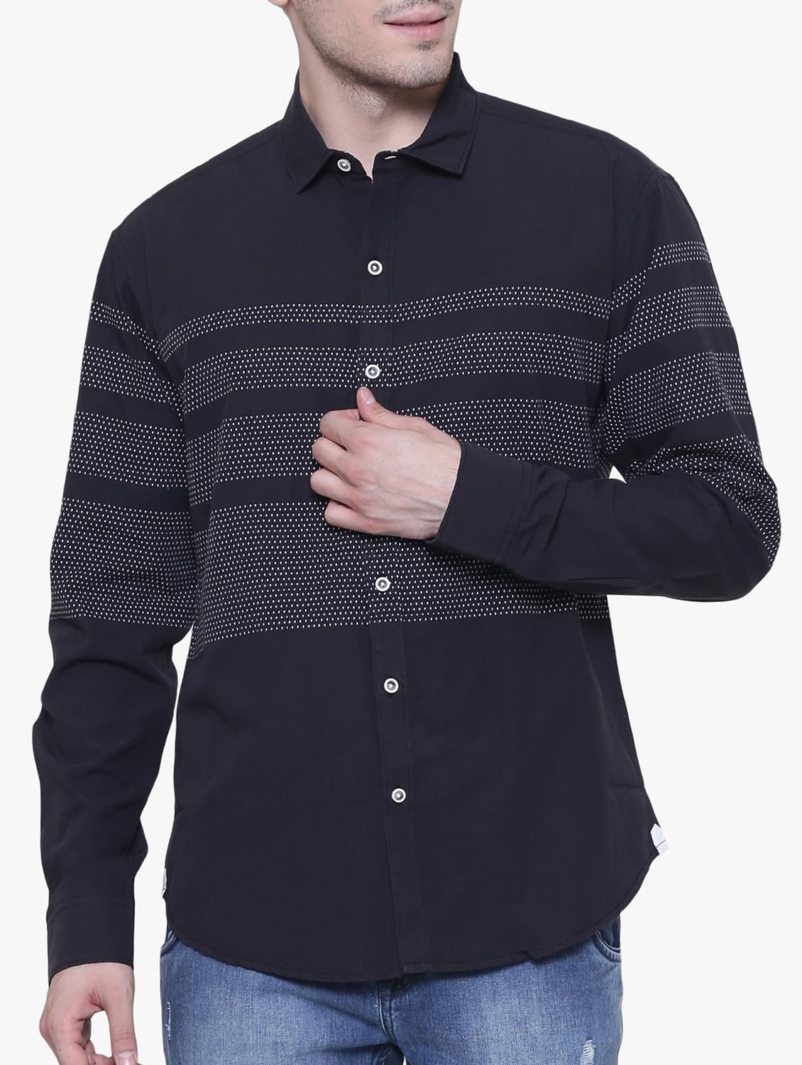 black cotton casual shirt - 15238936 - Zoom Image - 1