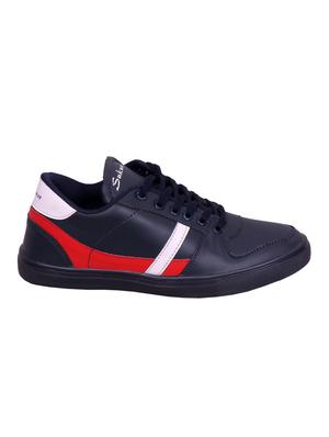 blue leatherette lace up sneaker - 15239770 - Standard Image - 2