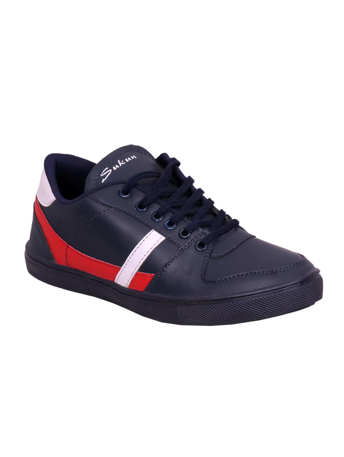 blue leatherette lace up sneaker - 15239770 - Zoom Image - 1