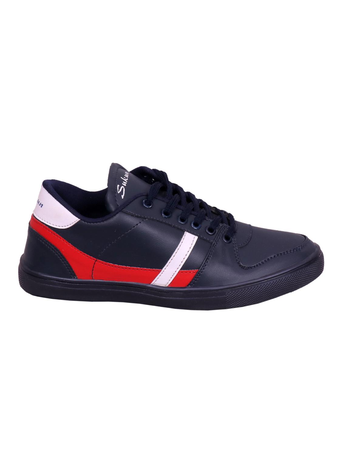 blue leatherette lace up sneaker - 15239770 - Zoom Image - 2