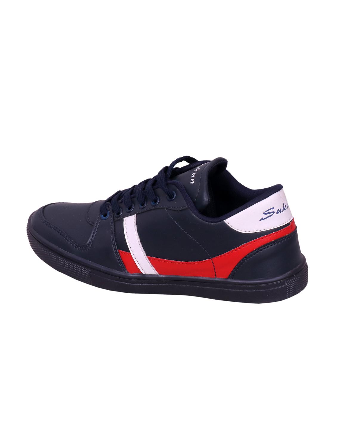 blue leatherette lace up sneaker - 15239770 - Zoom Image - 3