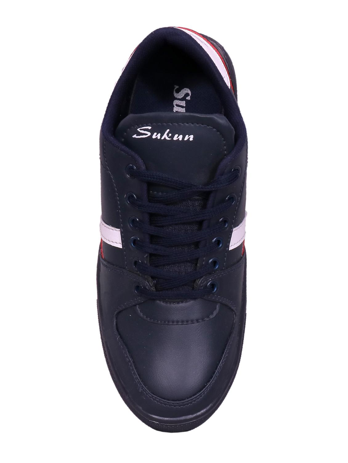 blue leatherette lace up sneaker - 15239770 - Zoom Image - 4