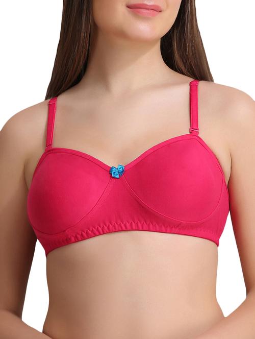 bow patch solid bra - 15240447 - Standard Image - 1