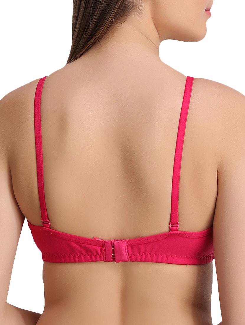 bow patch solid bra - 15240447 - Zoom Image - 2