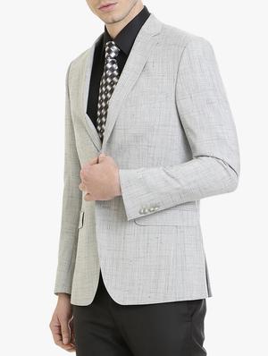 grey polyester formal blazer - 15240452 - Standard Image - 2