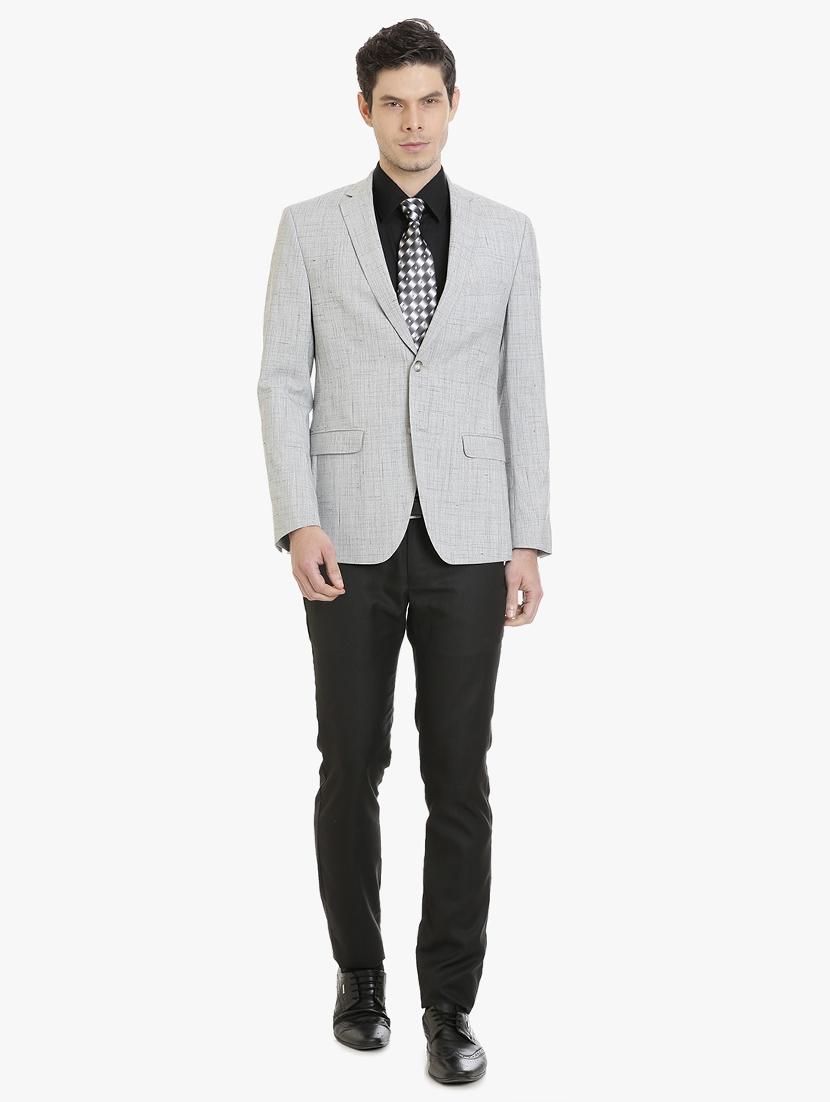 grey polyester formal blazer - 15240452 - Zoom Image - 4