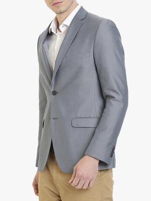 grey polyester formal blazer - 15240453 - Standard Image - 2