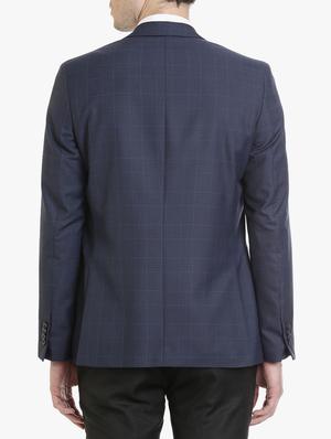 navy blue polyester casual blazer - 15240457 - Standard Image - 3