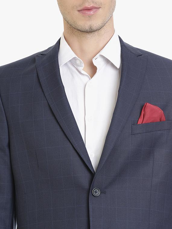 navy blue polyester casual blazer - 15240457 - Zoom Image - 5
