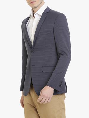 navy blue polyester formal blazer - 15240460 - Standard Image - 2